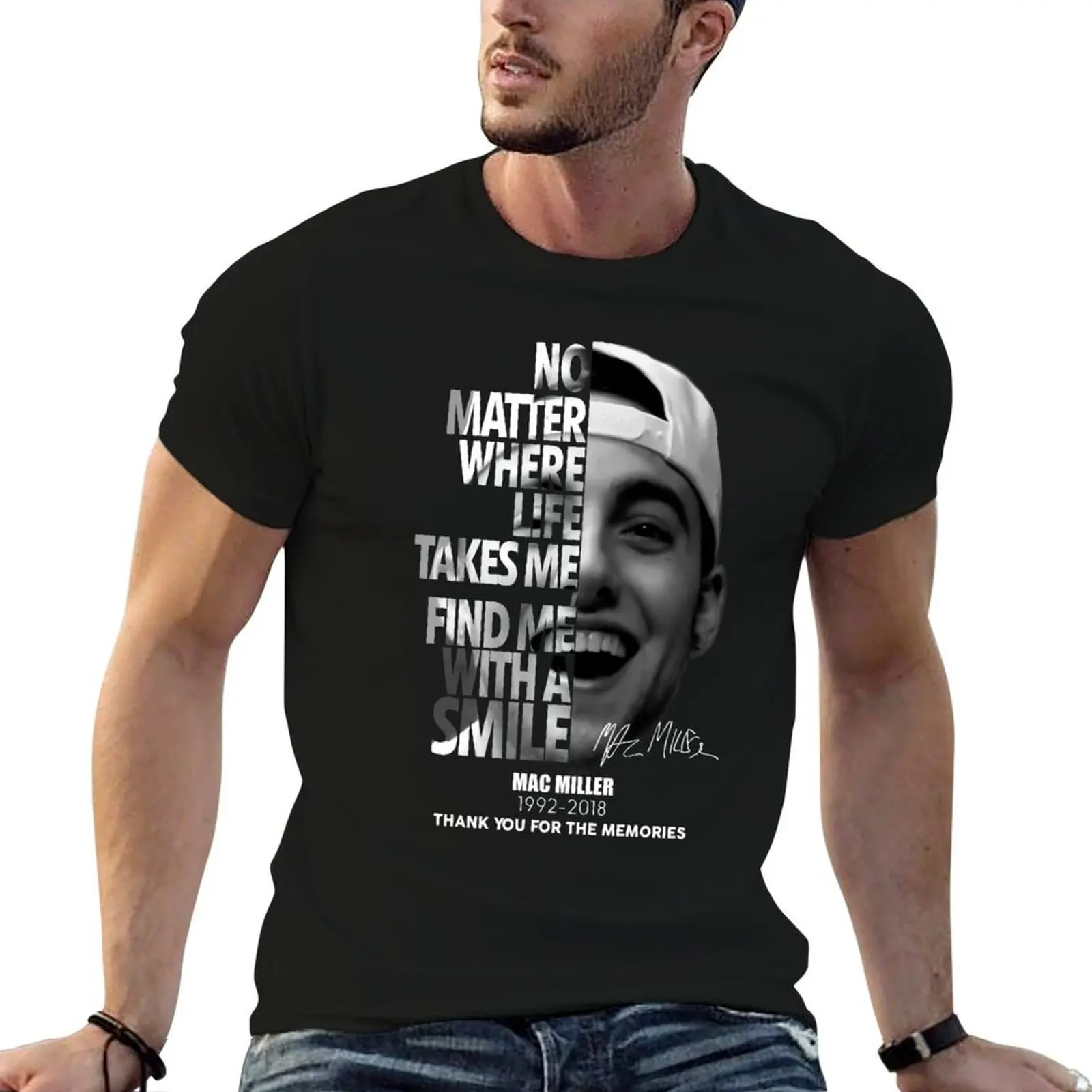 No Matter Where Life Takes Me Find Me with A SMile T-Shirt man clothes summer shirt t shirt for men