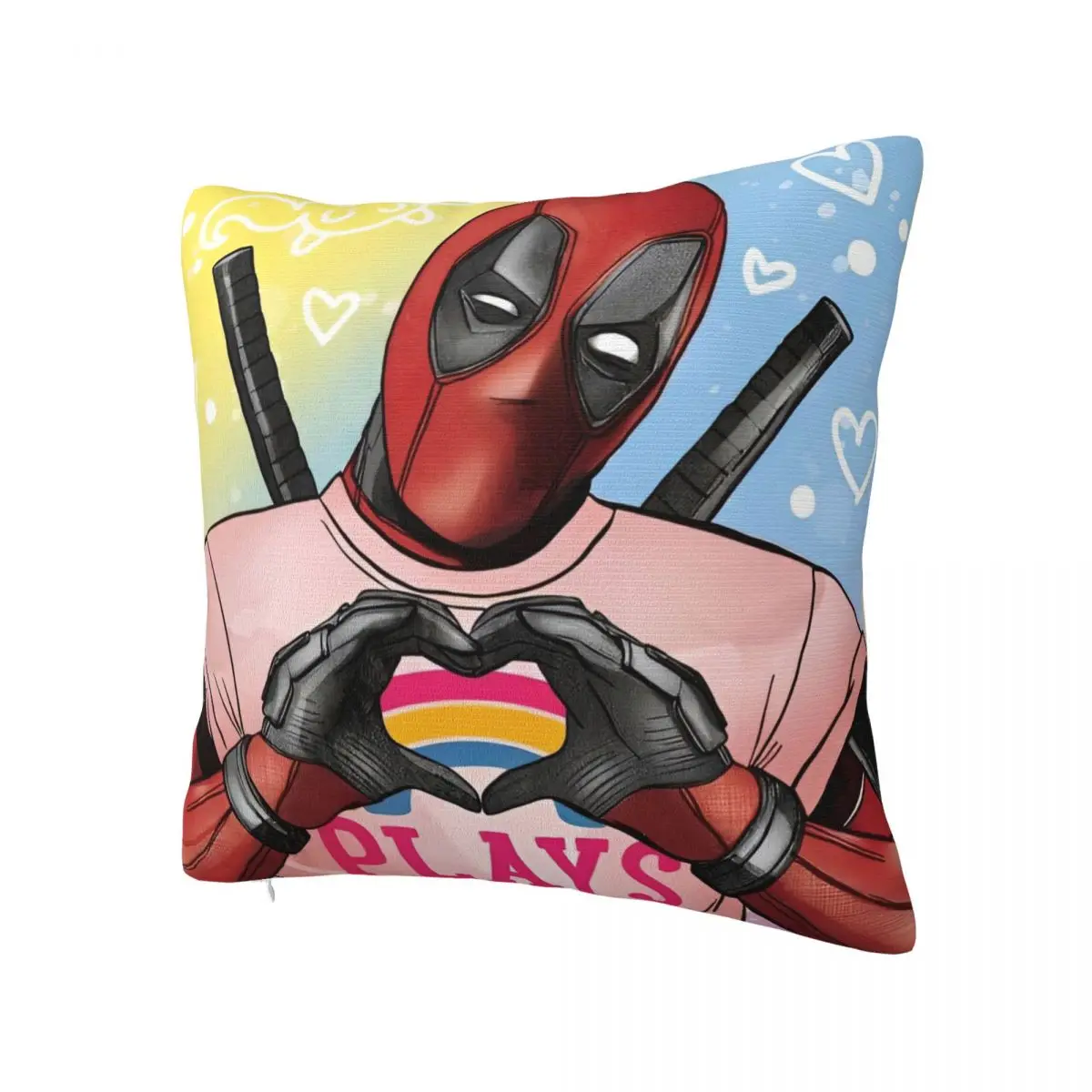 Deadpool Hand Heart Amazing Pillow Case Funny Pillow Cover Soft Custom Cushion Cover Pillowcases For Wedding Party Home Decor