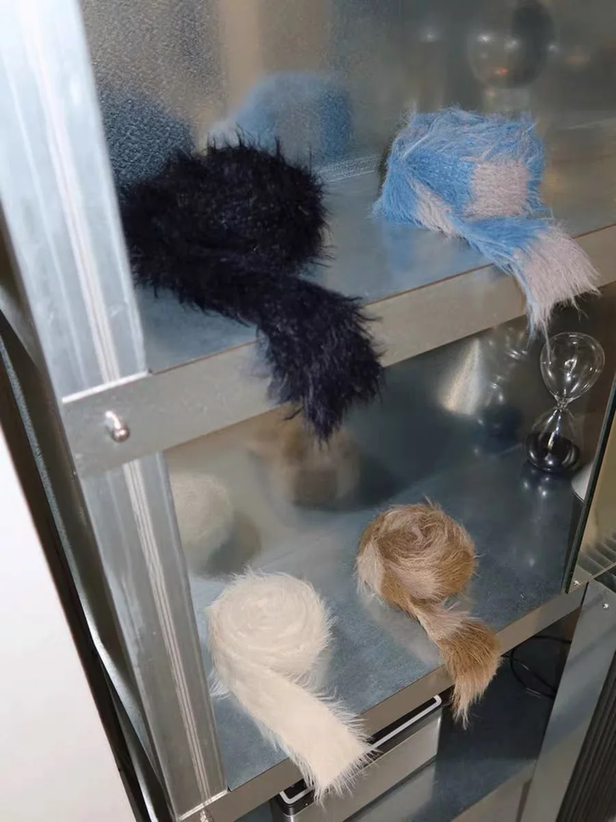 Sciarpa versione stretta a righe color sangue retrò Stratificazione Aosphere Senso Versatile accessorio invernale personalizzato