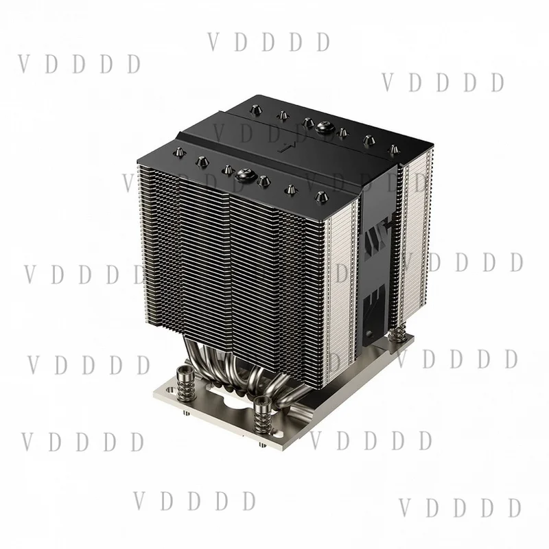 L... for CoolServer EPYC SP3 4U Dual Tower 6 Heatpipe CPU Cooler Dual Ball Bearing Fan