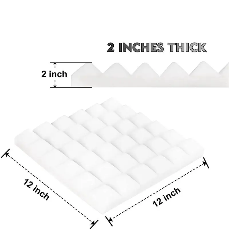 AEF6-120 Pack Acoustic Panels,Sound Proof Foam Panels,Studio Soundproofing Wedges,Wall Reduce Noise Foam,For Music Studio,Etc - view 6