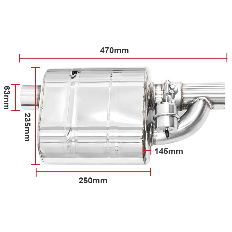Hot Sale Universal Valved Muffler Valvetronic Exhaust Electronic Vacuum Car Exhaust Tips Pipe Valves Kit