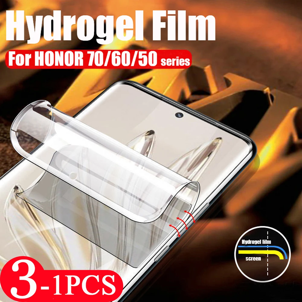 

3/2/1 шт. мягкое полное покрытие для Honor 70 60 50 SE Magic 3 4 Pro плюс гидрогелевая пленка защитная пленка для экрана не стекло