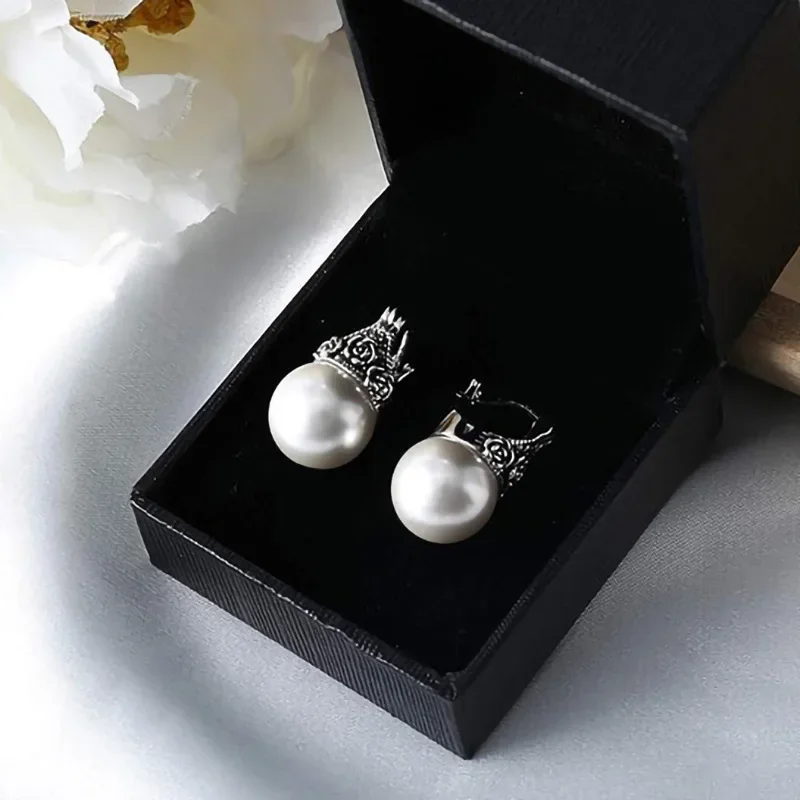 2026 New European and American Rose Earrings, Fashionable, Elegant, Classical, Attended Banquet, Inlaid with Zircon Jewelry