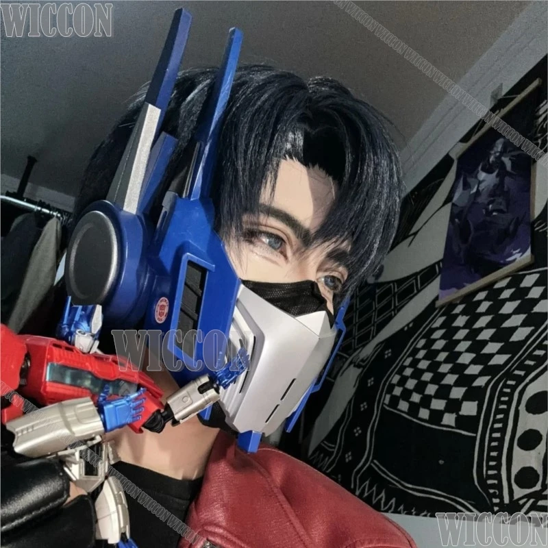 

Transf Robot Mask Cosplay Headwear Elastic Band Adjustable Mask Performance Mechanical Mask Headphones Cosplay Navidad Carnaval