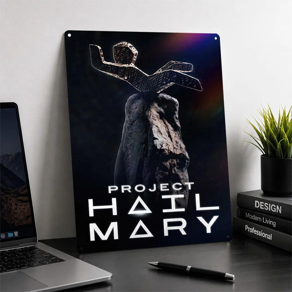 Project Hail Mary Movie Poster Cinema Wall Art Personalized Vintage Metal Sign for Home Theater Man Cave Film Fan Gift Display