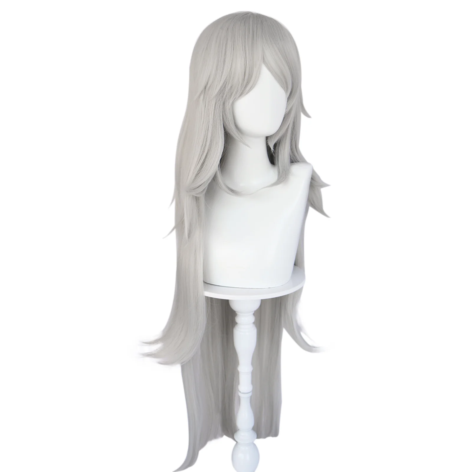 Anime Emily Seraphim parrucche Cosplay lungo grigio resistente al calore capelli sintetici festa di Halloween gioco di ruolo puntelli Costume di carnevale