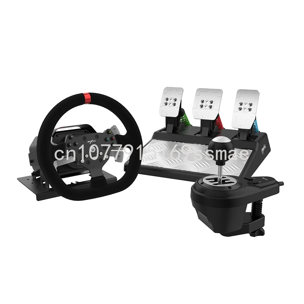 

PXN-V10 Force Feedback Racing Game Aiming Wheel 900 Degree Compatible with Pc/Xbox One/Ps4