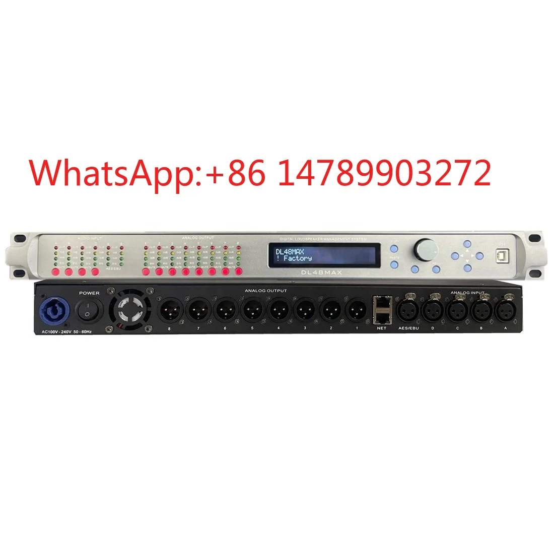 ALLDSP DL48MAX 4×8 Professional Audio Processor, Speaker Tuning Device for Stage Performance