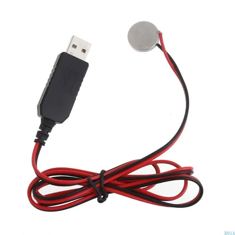 R91A USB 5V2A Dây cáp sạc đầu vào cho Pin đầu ra CR2032