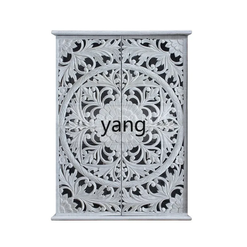 

LH Hollow Carving Multifunctional Shoe Cabinet Living Room Wall-Mounted Entryway Decorative Cabinet