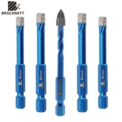 BRSCHNITT Diamond Drill Core Bits Set 5pcs 6mm for Porcelain Tile Ceramic Stone Granite Marble Hole Saw Drill Bit