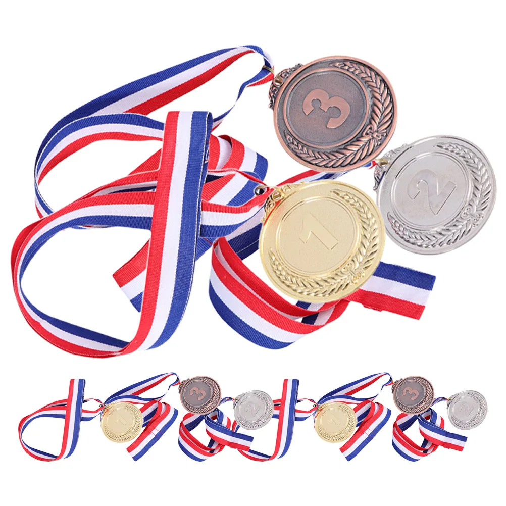 

9 Pcs Digital Medals Zinc Alloy Gold Silver Bronze Awards for Sports Competition Winner Memorabilia