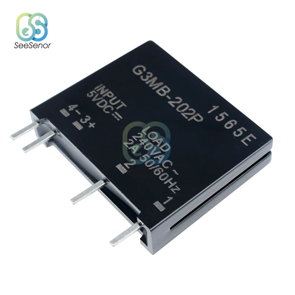 Smart Electronics Solid State Relay Module G3MB-202P DC-AC PCB SSR In 5V/12V/24VDC Out 240V AC 2A