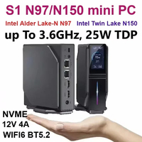 SZBOX S1 N150 N97 (up To 3.6GHz, 25W TDP) MINI PC WIFI6 BT5.2 Wins 11 Pro DDR4 16GB 512GB NVME SSD RGB Light Desk Gamer Computer