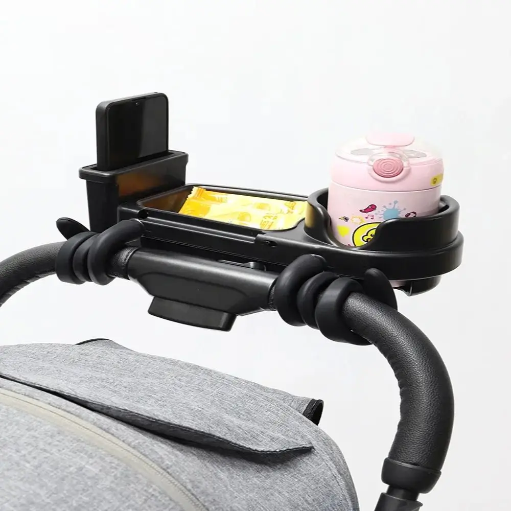 Detachable Phone Rack 3 in 1 Stroller Snack Tray Flexible Arm Grip Stable Flexible Organizer Mealtime Display Plate - view 4