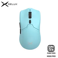 Delux M800PRO Gaming Mouse Wireless Tri-Mode Connection PAW3395 26000DPI 6 Programmable Buttons Macro Colorful Mice for PC Gamer