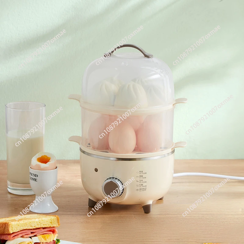 220V 2 Layers Household Electric Steamer Portable Egg Cooker Food Breakfast Steaming Cooking