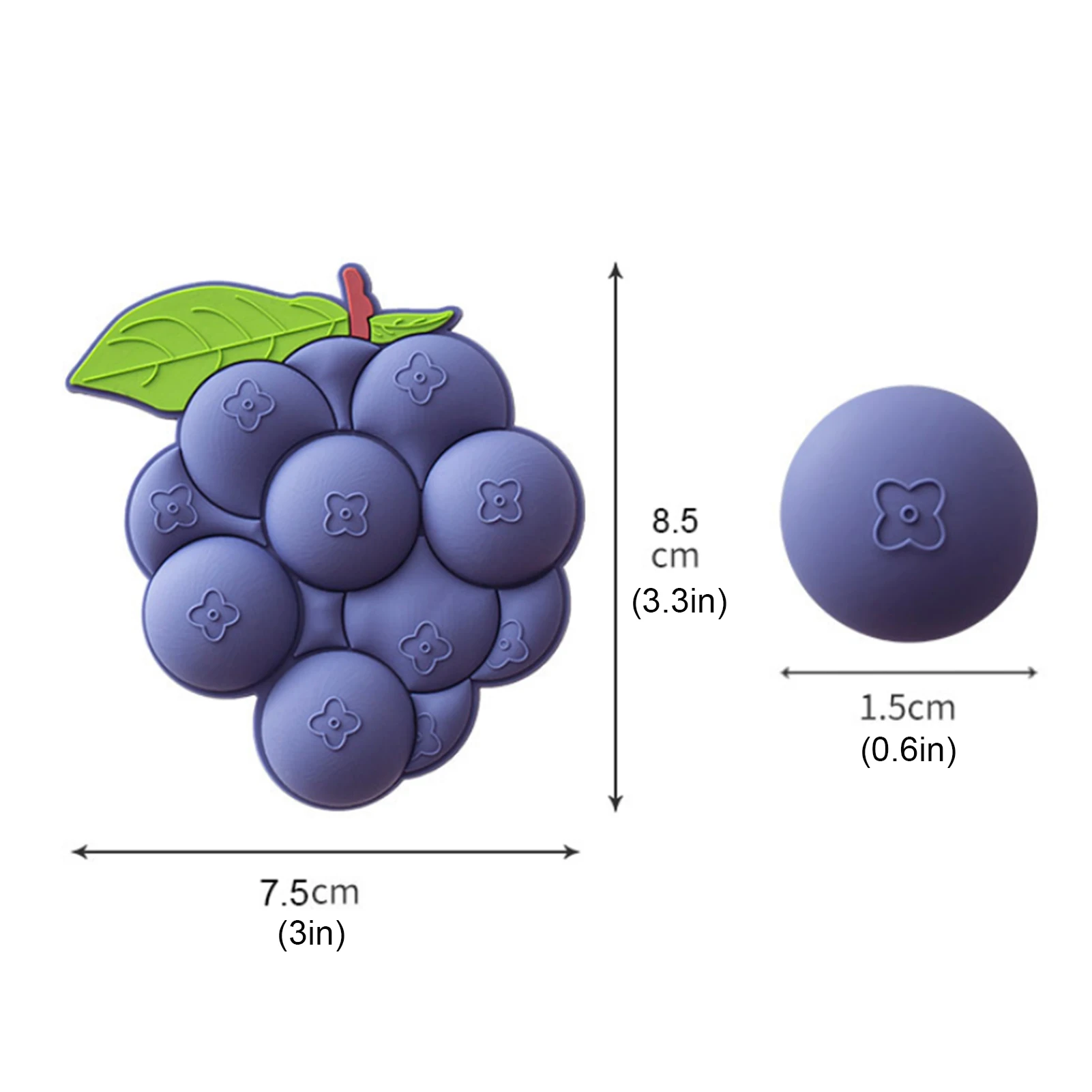 Cute Creative Grape Peas Fridge Magnet Acrylic Suction Refrigerator Stickers Magnetic Fruit Whiteboard Stickers Home Decoration