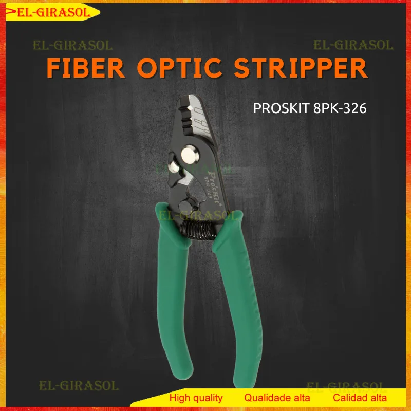 Proskit 8PK-326 Clamp FTTH Fiber Wire Stripper Pliers 8PK-326 Tri-Hole Fiber Optic Stripper  Fiber Stripping FTTH