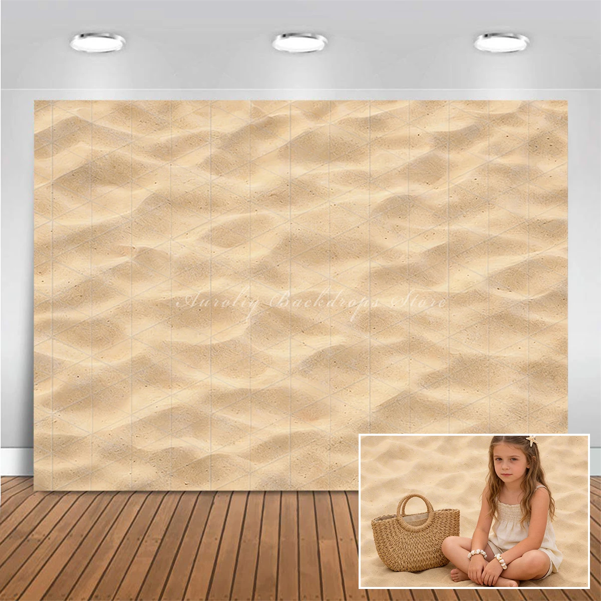 Natural Beach Sand Backdrops Child Photo Props Adult Kids Floor Mat With Soft Textured Sand Surfa Photography Studio Backgrounds