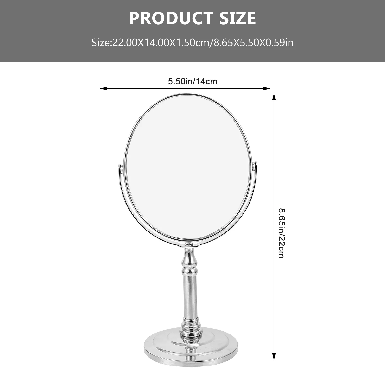 1 stuks meisje desktop cosmetica spiegel dubbelzijdig draaibare spiegel thuis make-up tool stabiele basis elegant en delicaat ontwerp