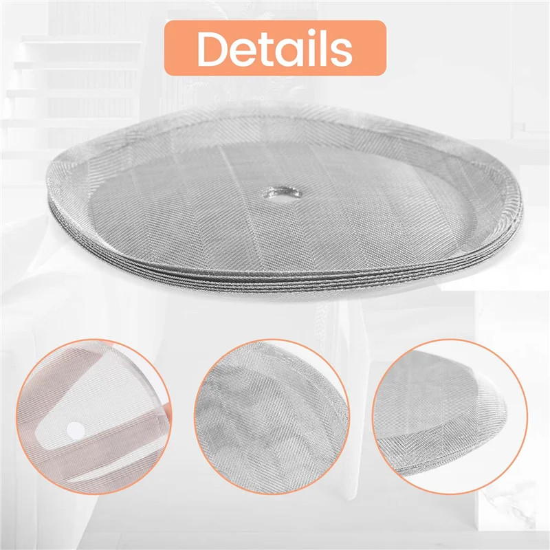 【Must-Haves】French Press Replacement Filters Mesh Screen Coffee Press Filters-Includes Metal Center Ring Reusable Stainless Stee