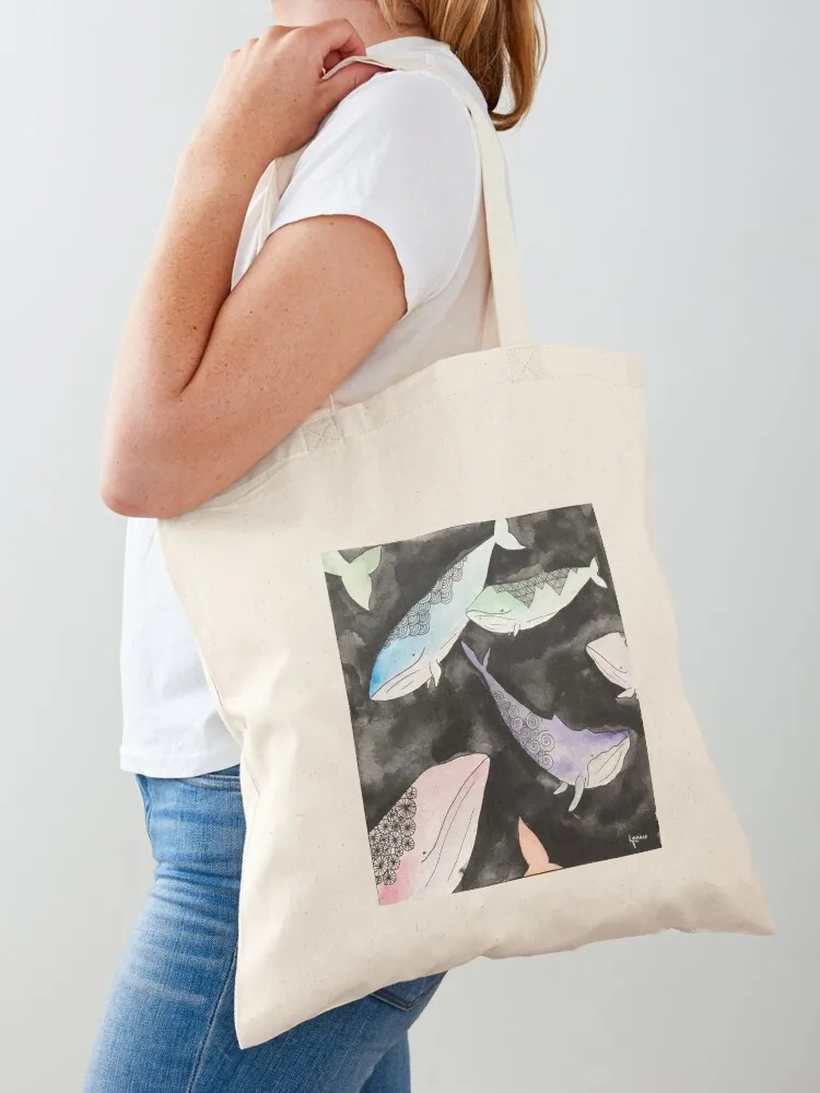 whale, whale, whale Tote Bag shopper bag woman Reusable bags Eco bag handbag