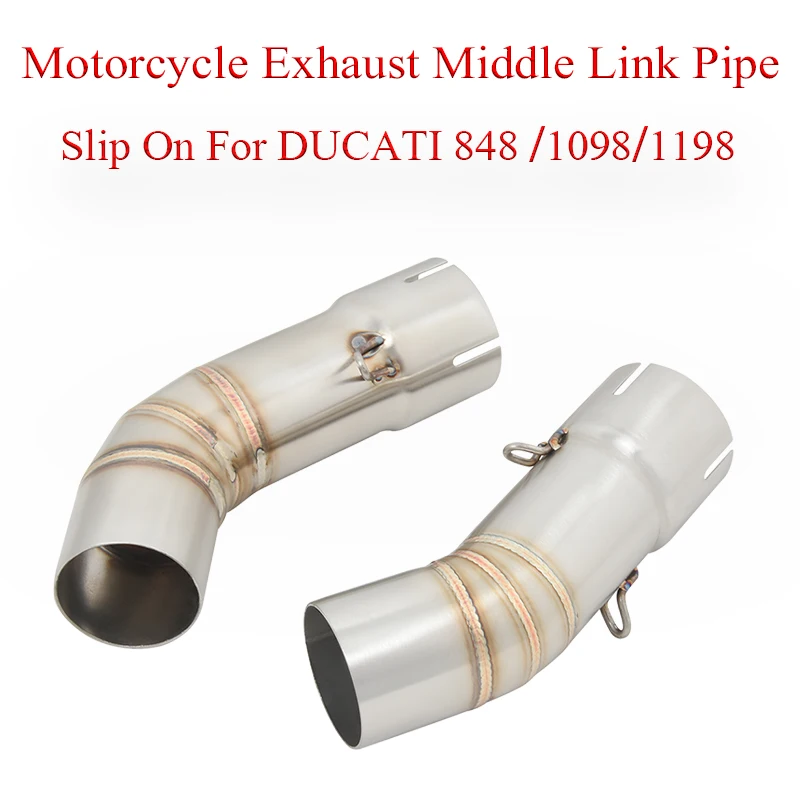 

Slip On For Monster DUCATI 848 1098 1198 Motorcycle Exhaust Middle Link Pipe System Modified Muffler Moto Escape