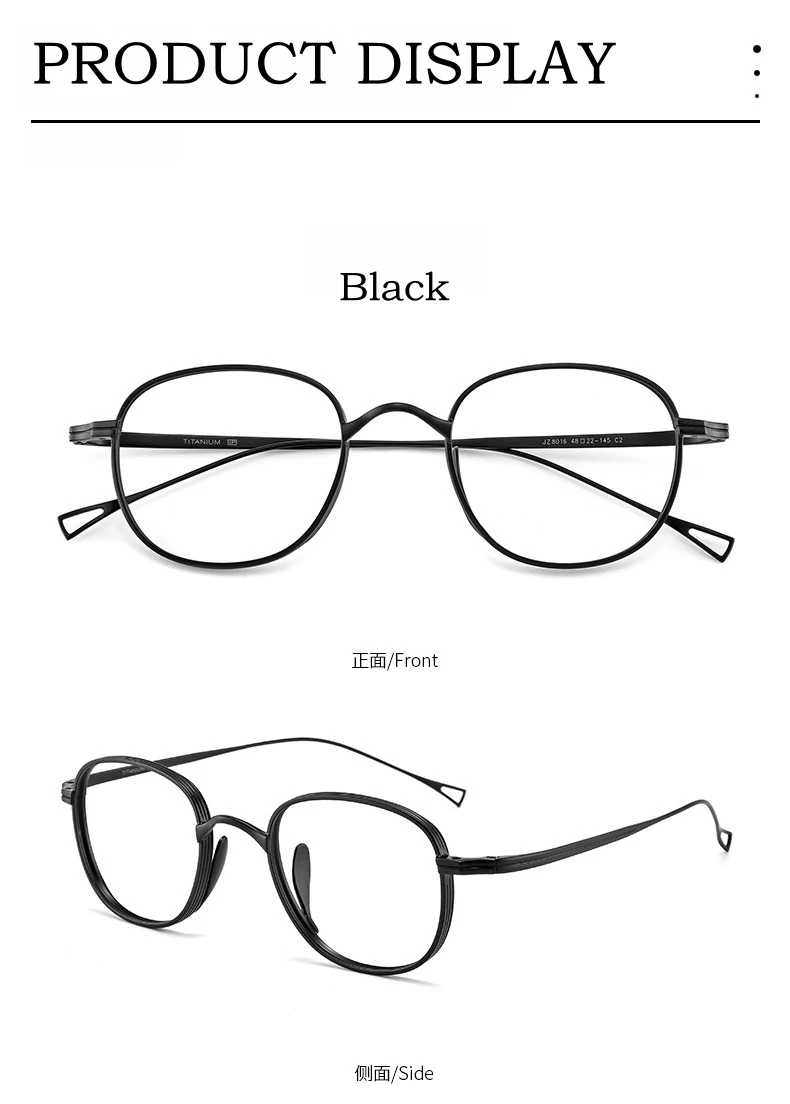 Yimaruili Mode Persönlichkeit Luxus Brillen Titan legierung Retro runde optische Brillen fassungen für Männer und Frauen – Detail 7