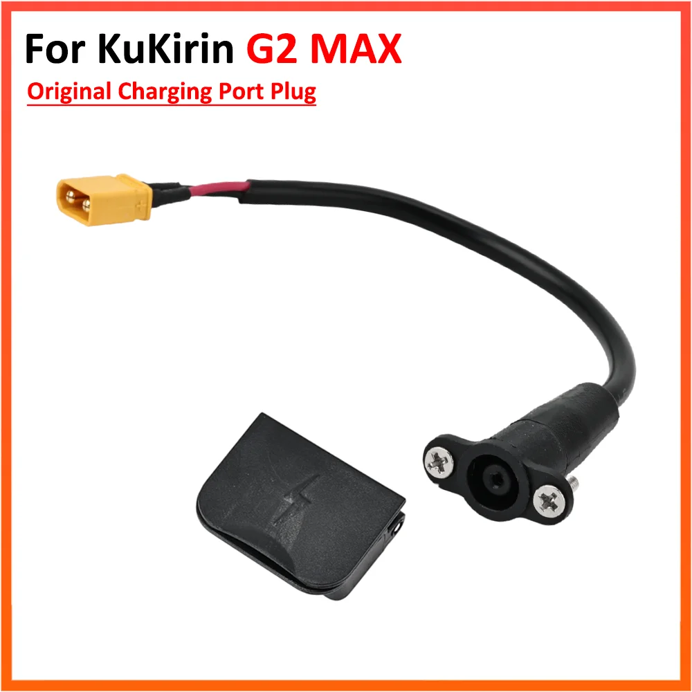 Plugue de porta de carregamento original para scooter elétrica Kukirin G2 Max, tampa de mola, peças de interface de cabo de carregador