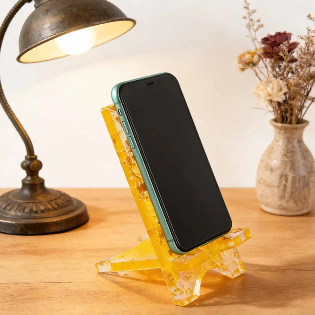 1set-DIY Dropper Mobile Phone Holder Mold Rectangular Simple Mobile Phone Desktop Display Silicone Mold