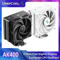Enfriador de CPU DeepCool AK400 con Pantalla Digital, TDP 220W, 4 Tubos de Calor, Ventilador de 120mm, Enfriador de Aire para Procesador de CPU para LGA1700/1200/115X AM5 AM4