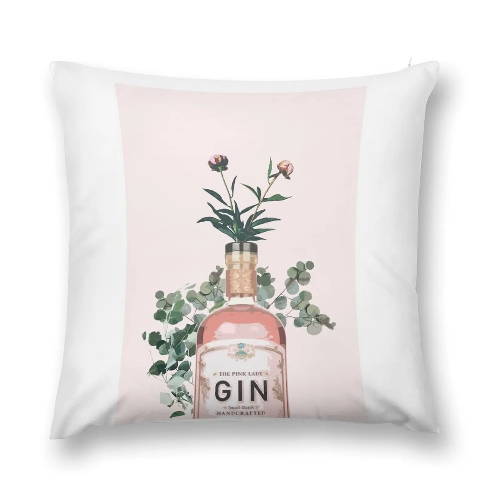 Pink Gin Artwork Throw Pillow Pillows Aesthetic Decorative Sofa Cushions pillow