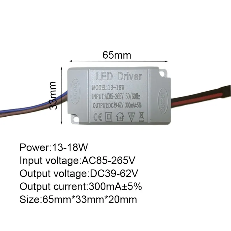 LED Driver 300mA 1-3W 4-7W 8-12W 13-18W 19-24W 24-36W LED Constant Current Driver Power Unit Supply AC85-265V LED Transformer