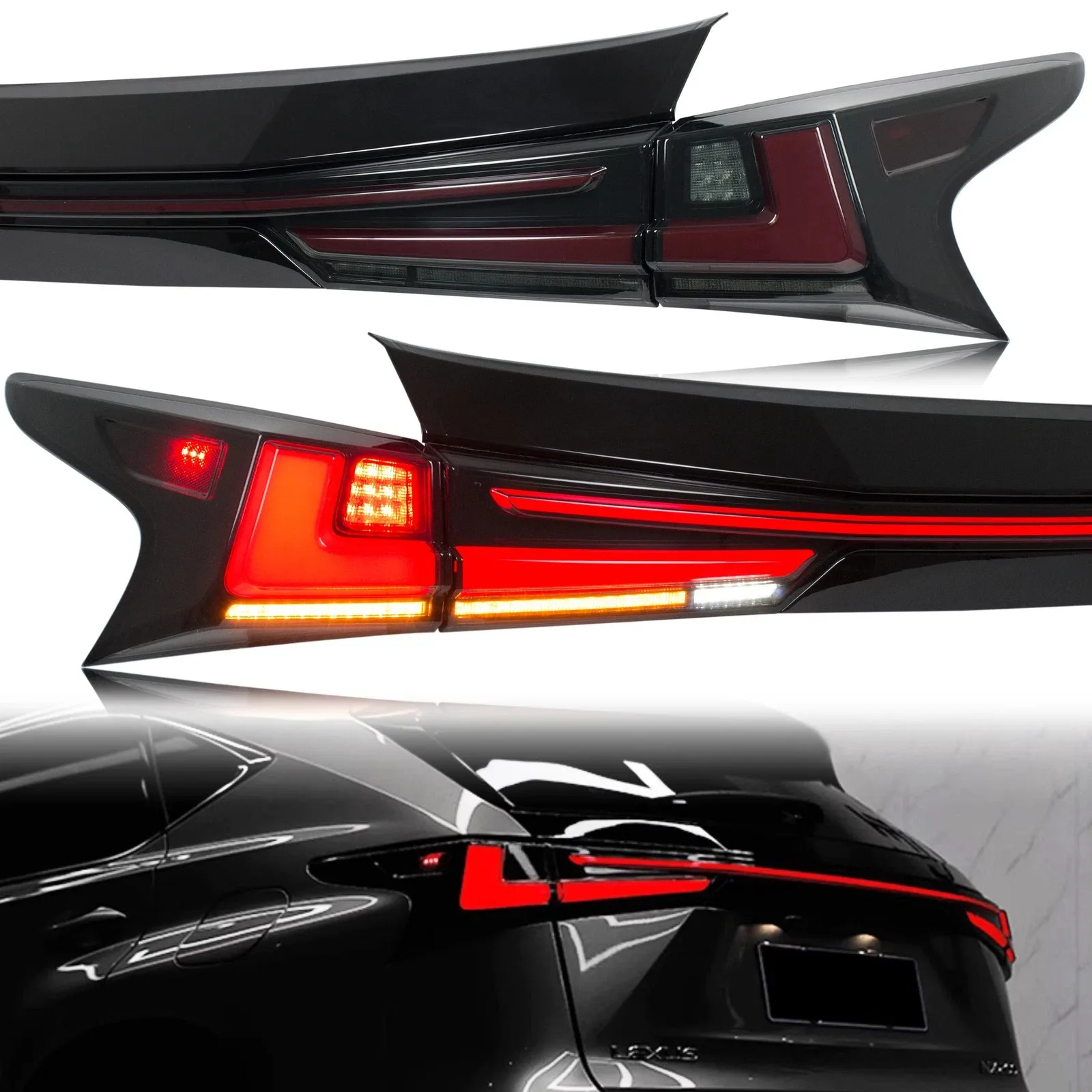 

LED Tail Lights For Lexus NX NX200 NX300 2014 - 2021 Sequential Rear Lamps Start Animation Assembly