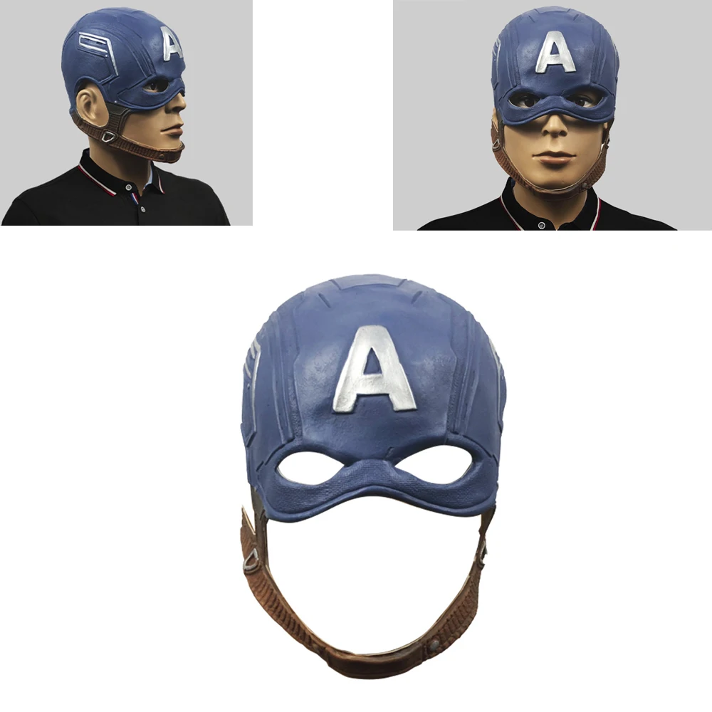 Costume Cosplay Capitan America Per Adulti Uomo - Completo Blu Con Tessuto Edaica