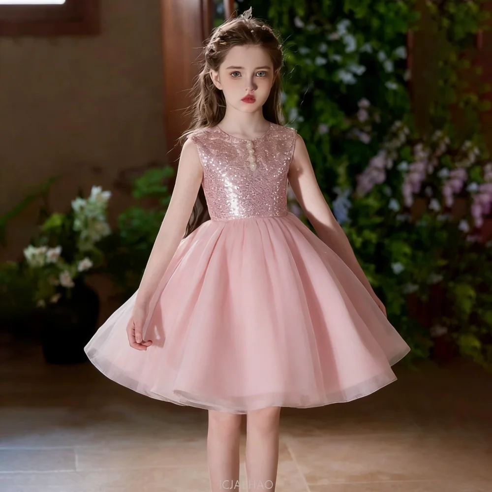 Robe de cérémonie pour enfants 2026, style princesse courte, tenue d'été pour enfants, idéale pour c