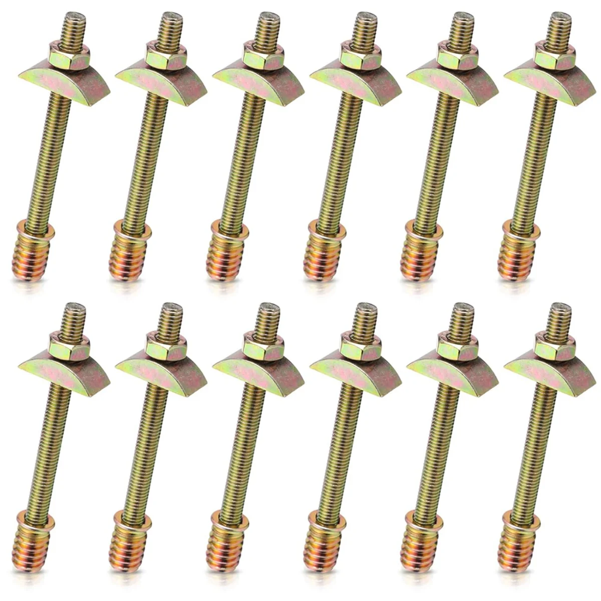 12PCS Bed Frame Hardware Connector Kit M8x100 mm Panel Furniture Wardrobe Four-IN-One Connectors Fittings,Bed  embly