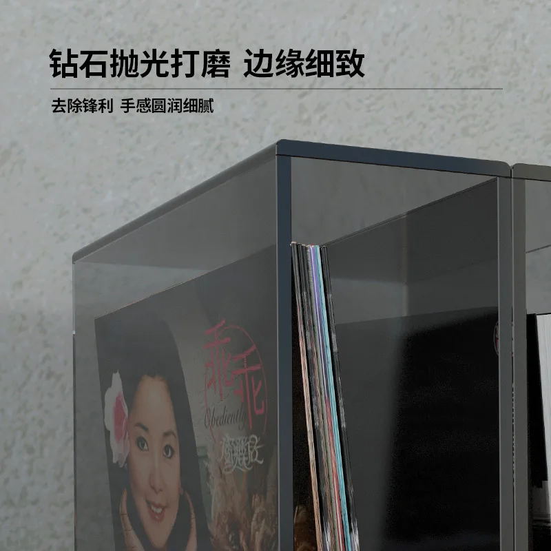 Fotografia 6: Suporte de acrílico para discos de vinil, suporte para armazenamento de livros.
