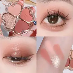 4 Color Eyeshadow Palette Matte Glitter Eye Shadow Makeup Beginner Blush Shimmer Highlight Eyeshadow Cosmetics Korean Makeup