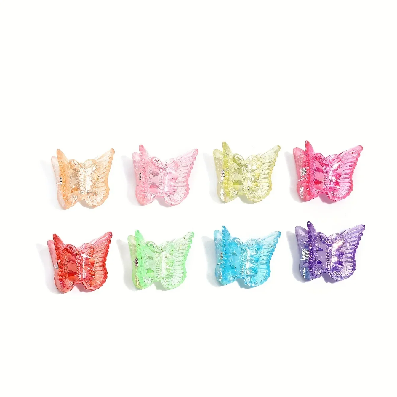 

New Multicolor Butterfly Small Grab Clip Children's Jelly Transparant Color Mini Hairpin Hairpin Hairpin Hair Accessories
