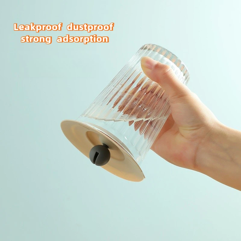 Multi Purpose Silicone Cup Lid with Stirring Spoon Holder Dustproof Ash Resistant Simple Life Multi Functional Soft Gel Cup Lid view 2