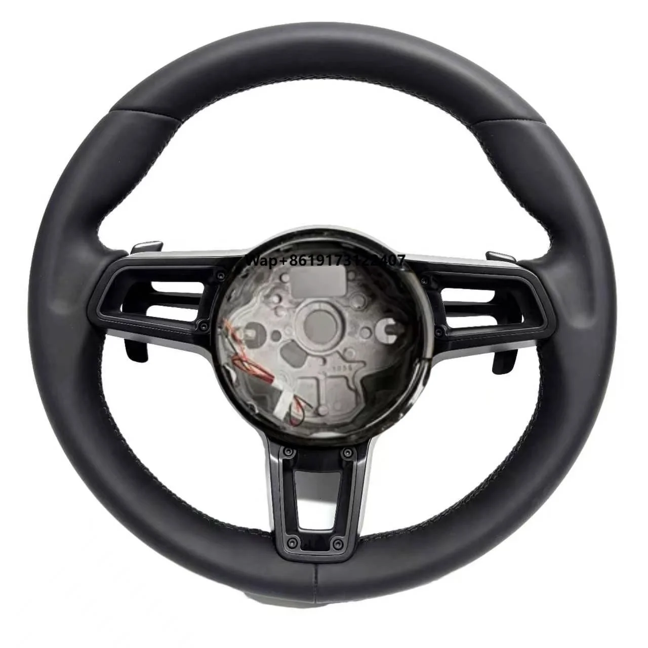 

Черный кожаный руль для Porsche Macan, Taycan, Cayman, Boxster, Carrera 997, 911, 991, 987, 996, 718 (подходит для различных моделей)
