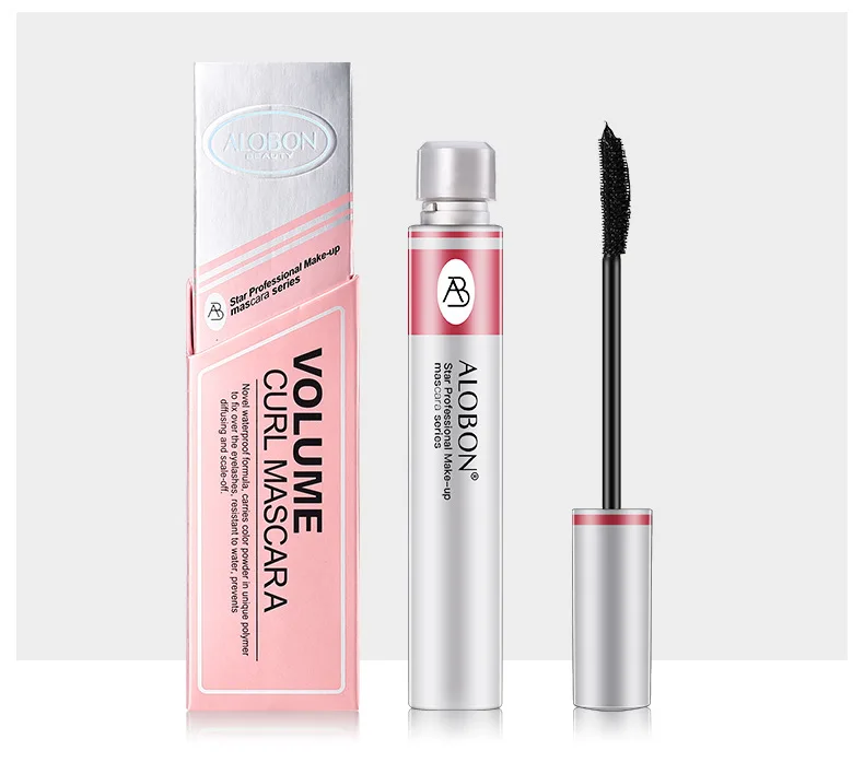 Mascara Individuele Krul Wimperverlenging Kolossale Mascara Volume Express Make-Up 1 Stuk Zwarte Inkt Alobon 3D-vezel Wimpers