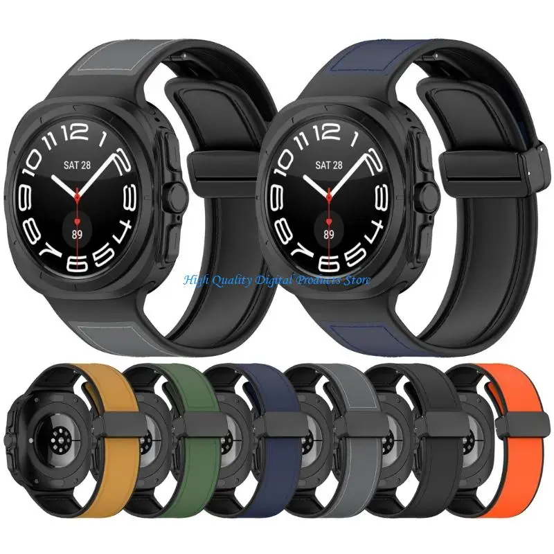 U2JE Quick Release Premium Straps Bracelets for 47mm Smartwatch Flexible Silicone Leather Construction Color Variety