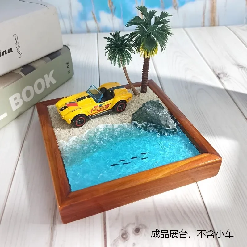 Hawaii Beach 1:64 Car Model Figure Miniature Scene Gift Ocean View Sand Table Ornament Multi-purpose Booth