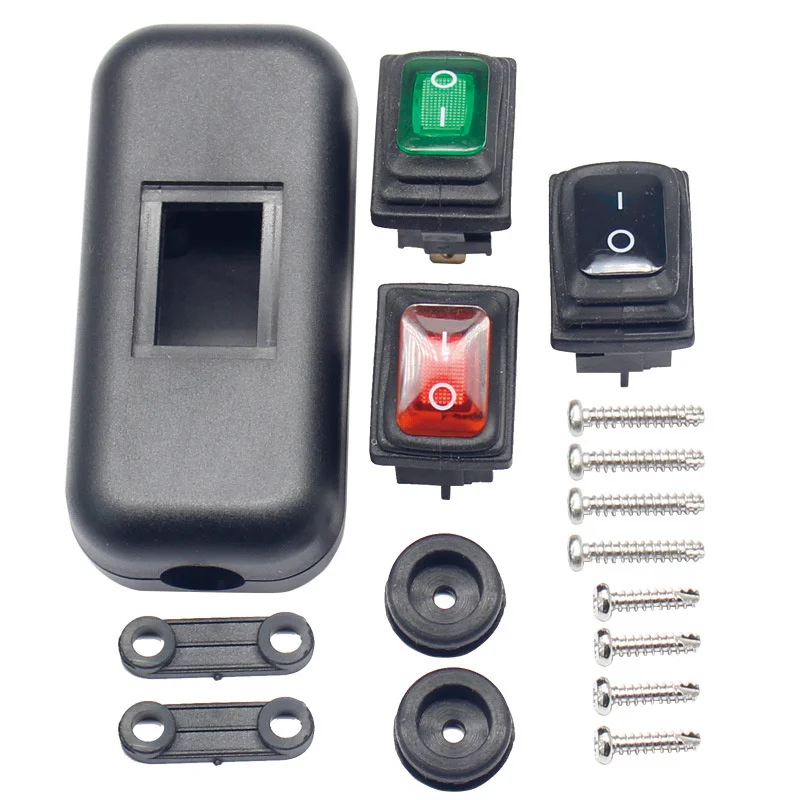 Uniteelec Max 250V 6A(125V 10A ) Water Proof IP65 3 Feet ON-OFF Rocker DPST Inline Switch