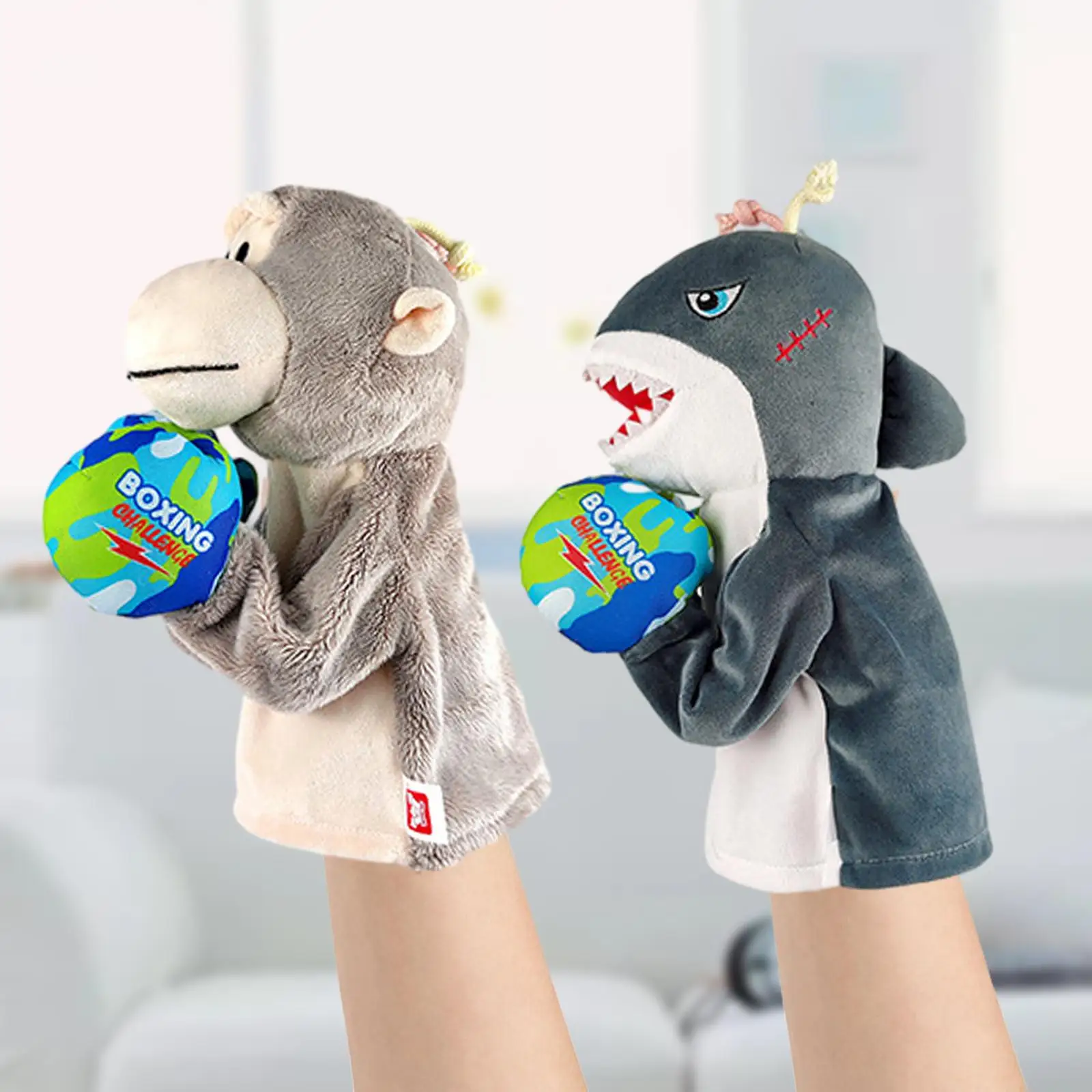 Boxing Plush Doll Plush Screaming Doll Boxing Desk Toys Stuffed Plush Toys for Birthday Gifts Boys Girls Kids Children Teens