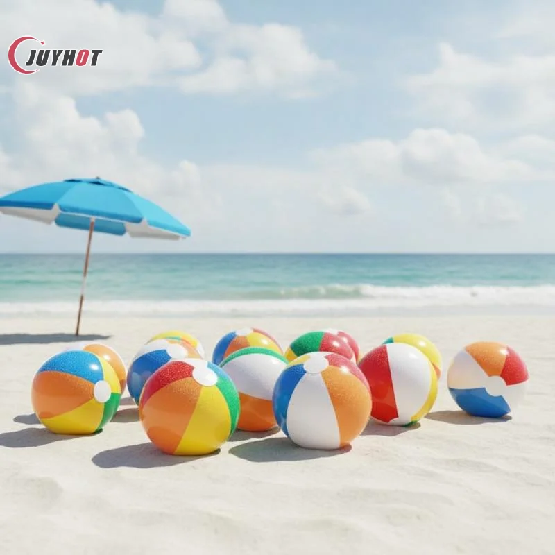 Rainbow Inflatable Beach Balls Durable Leakproof Lightweight For Pool Beach Summer Outdoor Water Games